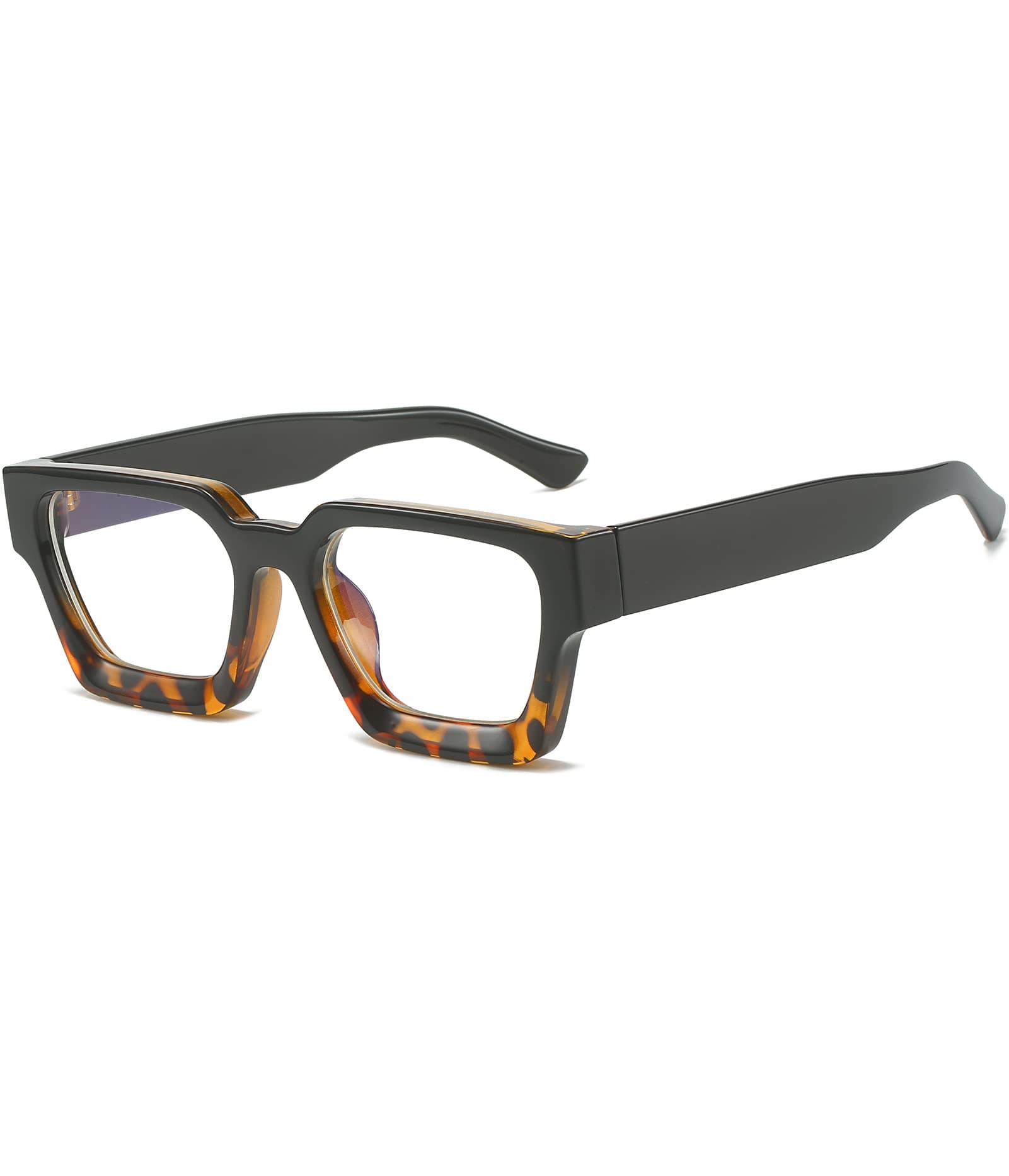 EYLRIM Thick Square Frame Blue Light Glasses for Women Men Non Prescription Computer Eyeglasses