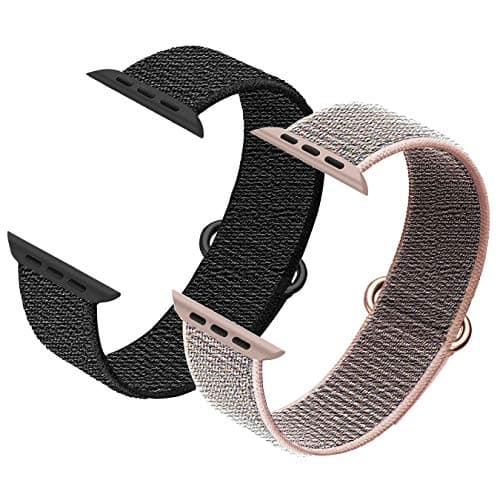 Ycysh 2 Pack Strap Compatible with Apple Watch Band 38mm 40mm 42mm 44mm,Replacement Bands for iWatch Series 6/5/4/3/2/1/SE