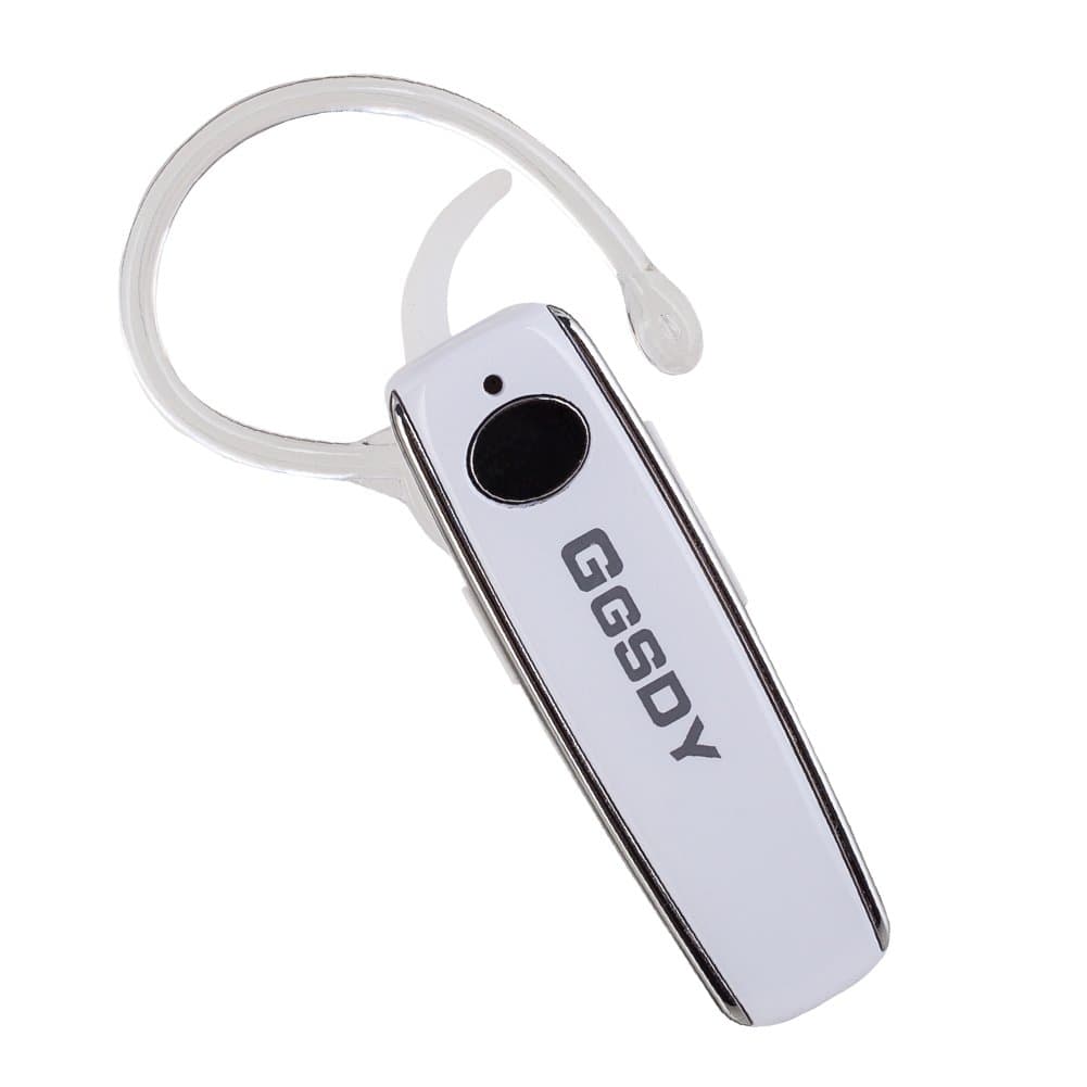 GGSDY Wireless Bluetooth Headset Earpiece Headphone with Microphone, 22 Hours Music Playback and 24 Hours Talk Time (White)