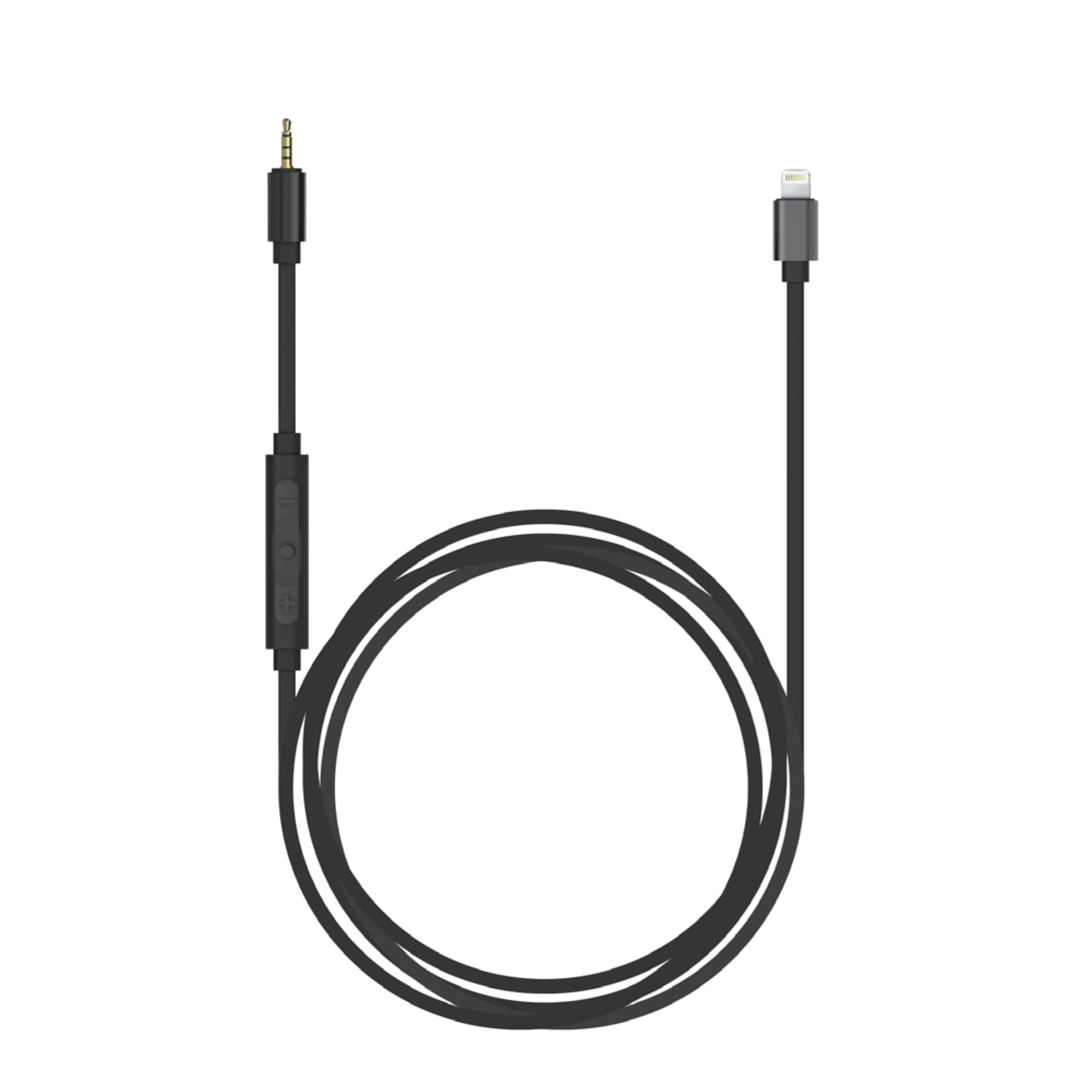 Koss Utility Cord Lightning Cable, Works with Koss Utility Series System, in-Line Microphone and Remote, Mfi Certified, Black