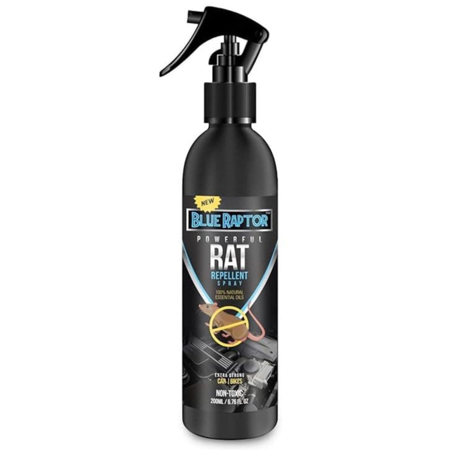 Shadow Securitronics Blue Raptor No Entry Rat Repellent Car Spray Highly Effective Easy to use, Odour Free Rodent Repellent Spray for Cars (Pack of 1-200ml - FORMULATION 3X