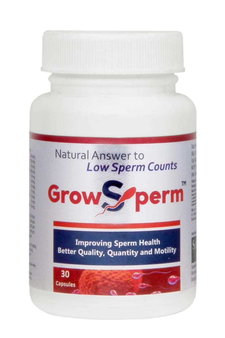 Generic Grow Sperm 30 Veg Capsules Natural Answer to Low Sperm Count -Male Fertility Supplement - Sperm Count and Motility Support