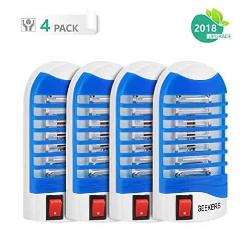 S SAVHOME 2018 Upgrade Bug Zapper Electronic Insect Killer Mosquito Trap Eliminates Most Flying Pests with Indoor UV Light Gnat Trap Cover 180 Sq Ft (4 Pack)