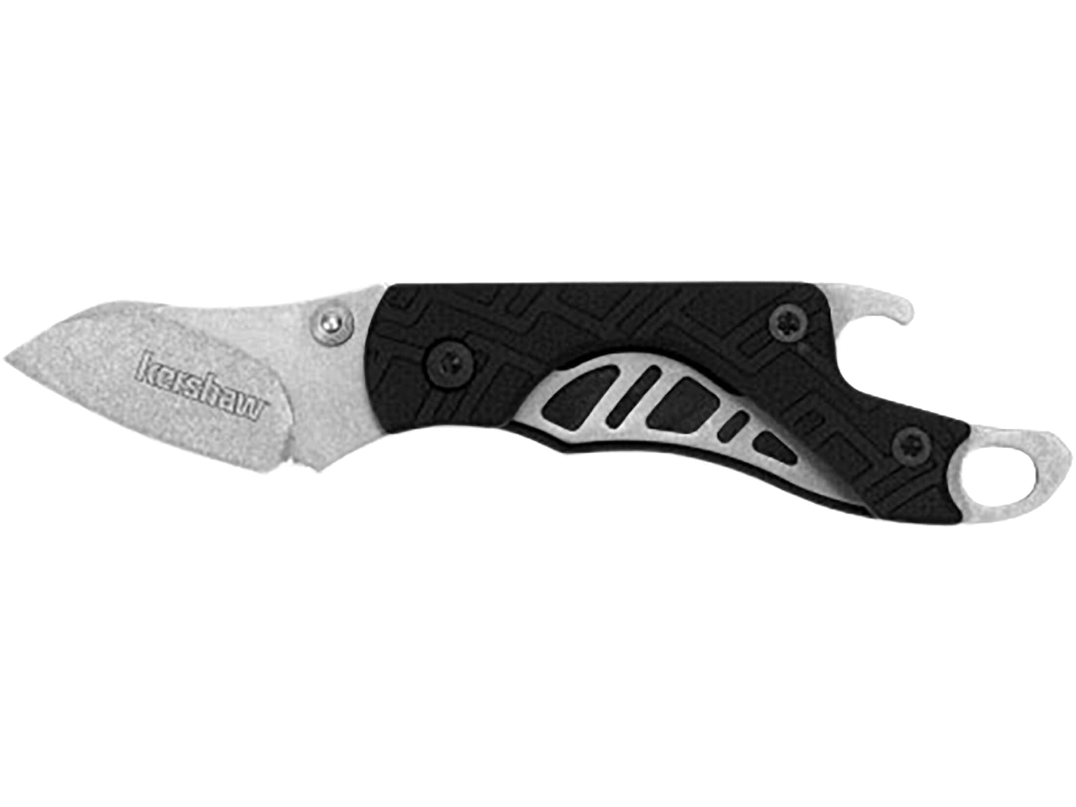 Cinder (1025X) Multifunction Pocket Knife, 1.4-inch High Performance 3Cr13 Steel Blade with Stonewashed Finish, Glass Filled Nylon Handle, Liner Lock, Bottle Opener, Lanyard Hole, 0.9 OZ
