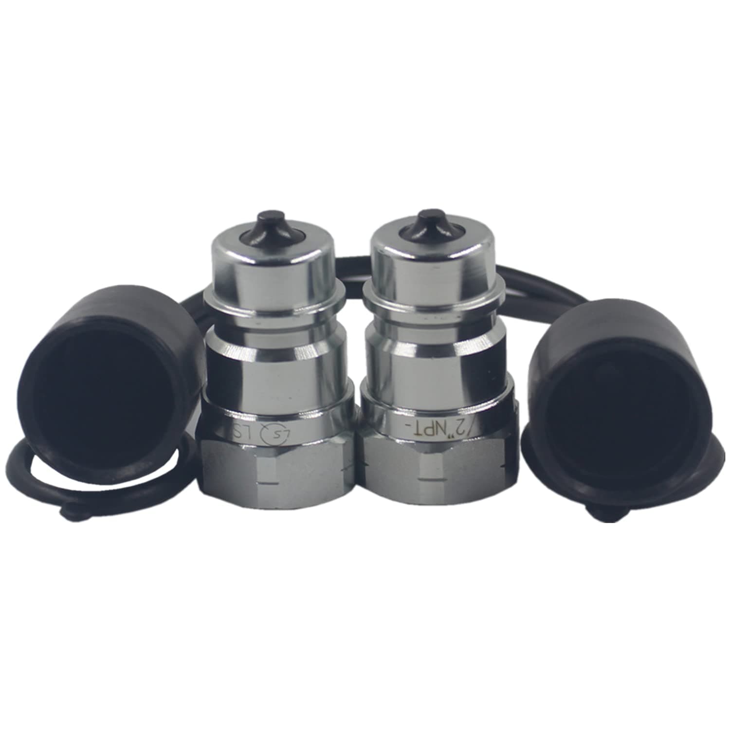 2 Pcs- Ag Type Poppet Valve ISO5675/ISO7241-A Plug Hydraulic Quick Connect Male Coupler LSQ-S1-04PF 1/2'' NPT