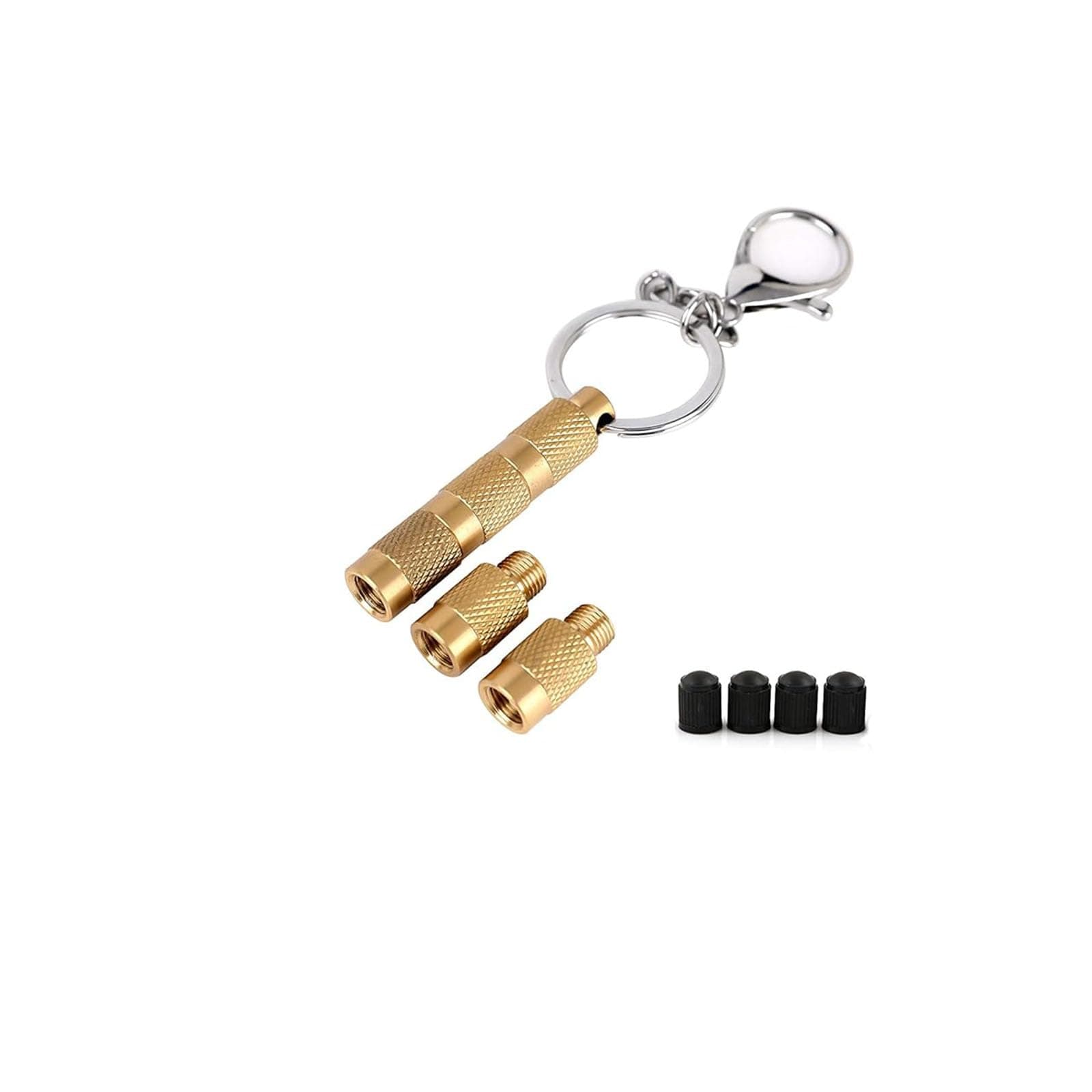 GODESON 4 in 1 Solid Brass Tyre Deflator, Deflate Four Tyres at Once, Easy Storage and Use, Suitable for Car, Jeep, Truck, Motorcycle, Bicycle