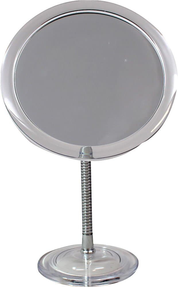 Harry D Koenig & Co Gooseneck Magnifying Mirror, Silver, Medium