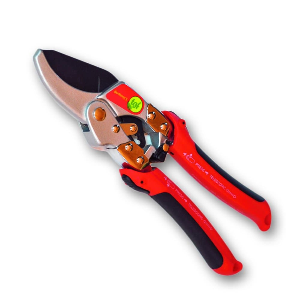 Pruners, Ratchet Mini Loppers 2 in 1, Extendable Telescoping Hand Grips, Anvil Pruner, Garden Shears