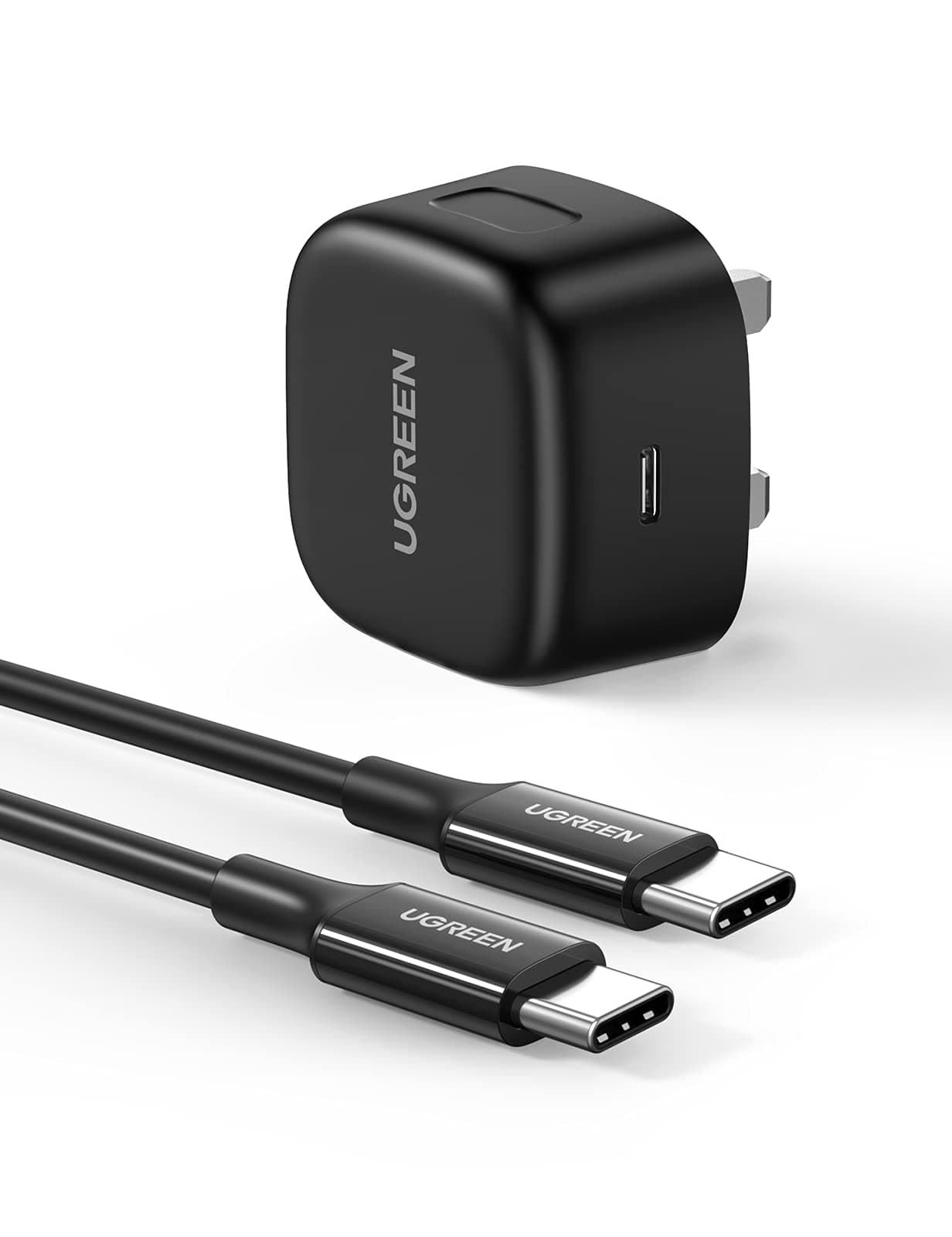 UGREEN 25W Fast Samsung Charger Set USB C Adapter Block With Samsung Adapter Cable 2M for Galaxy S25U,S24U,S23U,S22,Z Fold 6/5, A06 LTE/A55 LTE, USB C Charger for iPad Pro/Air, Xiaomi, Oneplus,etc