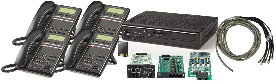 NEC SL2100 Digital Quick Start Kit with 4 Port Voicemail and 4 Digital 12 Button Phones - NEC-BE117449