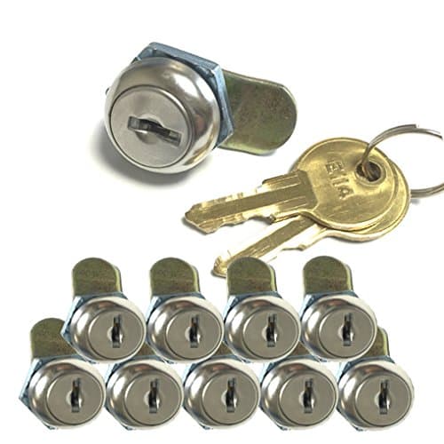 Cam Lock 10pcs/lot Stainless Face 8.5mm Mini Lock for Cabinet Drawer Box Keyed Alike 1002XS