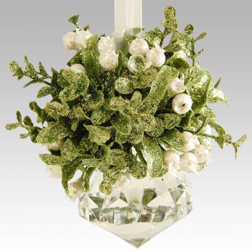 Kissing Krystal Mistletoe Ornament