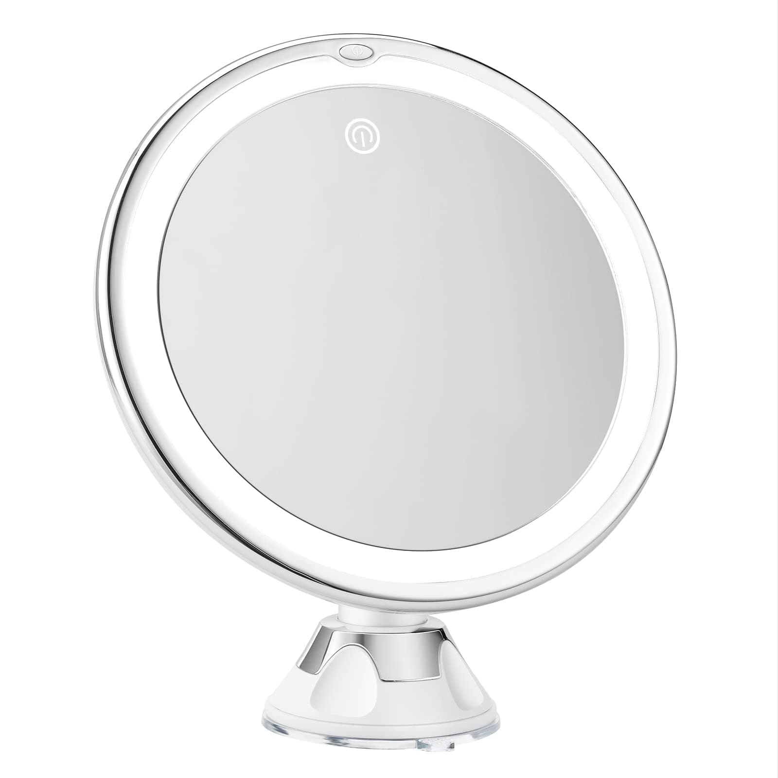 Summer Snow Magnifying Mirror with Light –10x Make up Mirror with 3 Light Modes and Suction Cups – Shower Mirror – Smooth and Easy Install – 360 Degree Swivel Joint.
