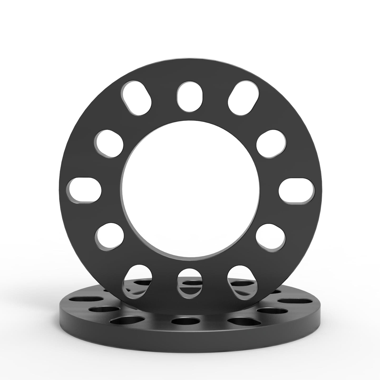 Wheel Spacer, 12mm Thickness(1/2inch), Fit 6 Lugs Pattern 6x114.3, 6x120, 6x127, 6x130, 6x132, 6x135, 6x139.7,Forged 6061 Aluminum, Anodised Black Surface, Pack of 2.