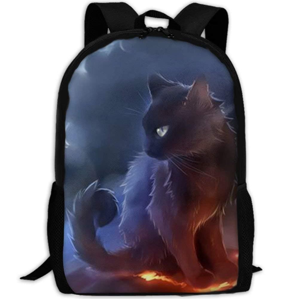 Laptop Backpack Warrior Cat Computer Bag College School Backpack for Women and Men