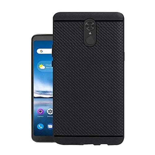 Hello Zone Exclusive Dotted Matte Finish Soft Rubberised Back Case Cover for Lenovo Tab V7 Tablet - Black
