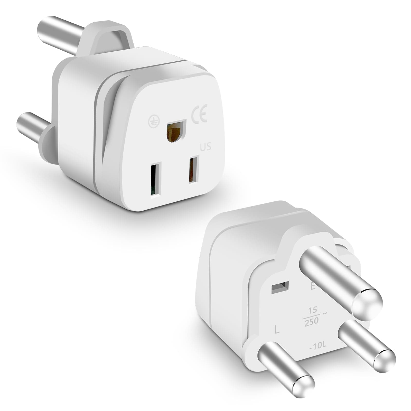 2pack South Africa Travel Plug Adapter