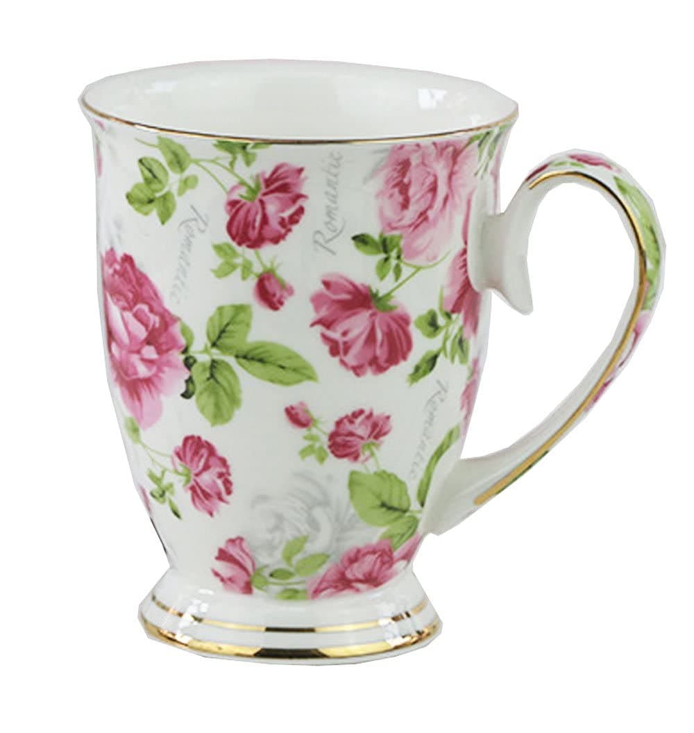 ® Fine Bone China Romantic Rose Coffee Mug Tea Cup 11 oz 330 ml