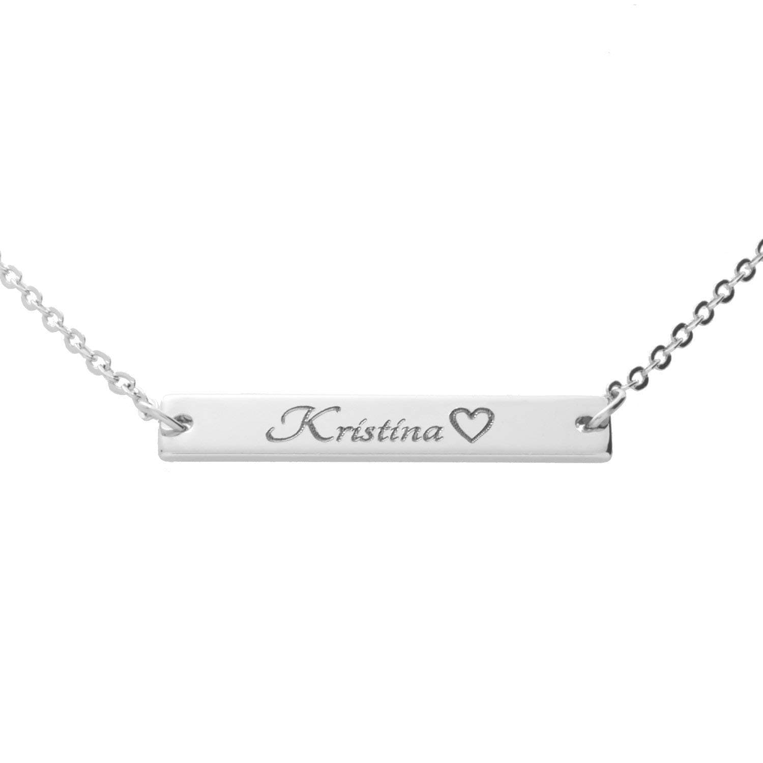 Petite Boutique Customizable Your Name Absolute Bar Necklace Personalized Gift Custom Jewelry Plated