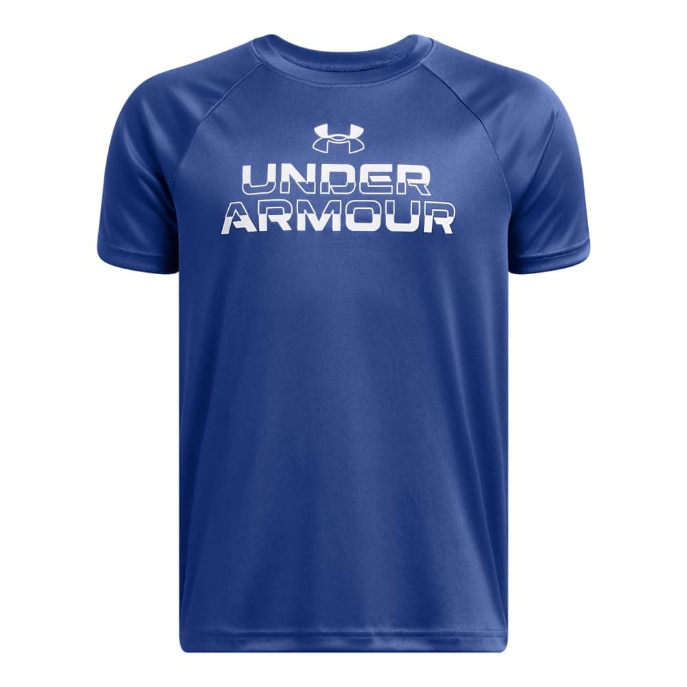 Under Armour Boys Tech Split Wordmark Short Sleeve T Shirt