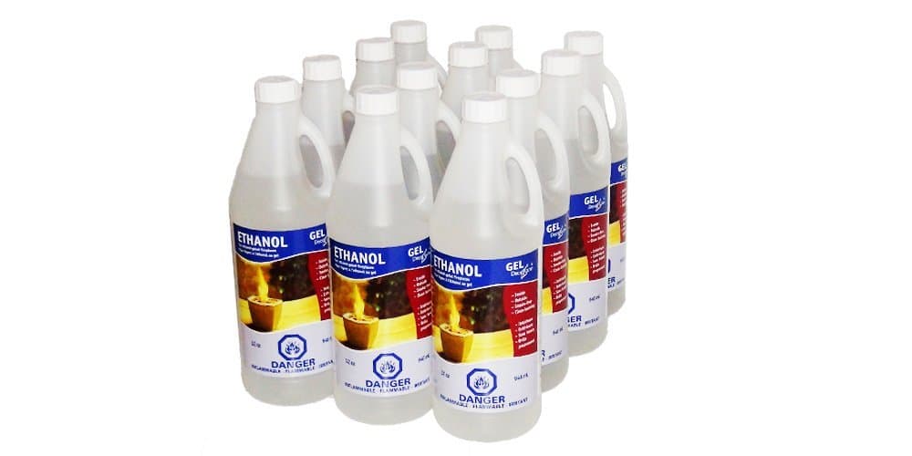 decorpro D99019 Gel Ethanol Refill Bottle (12 Pack), Small/32 oz, Clear
