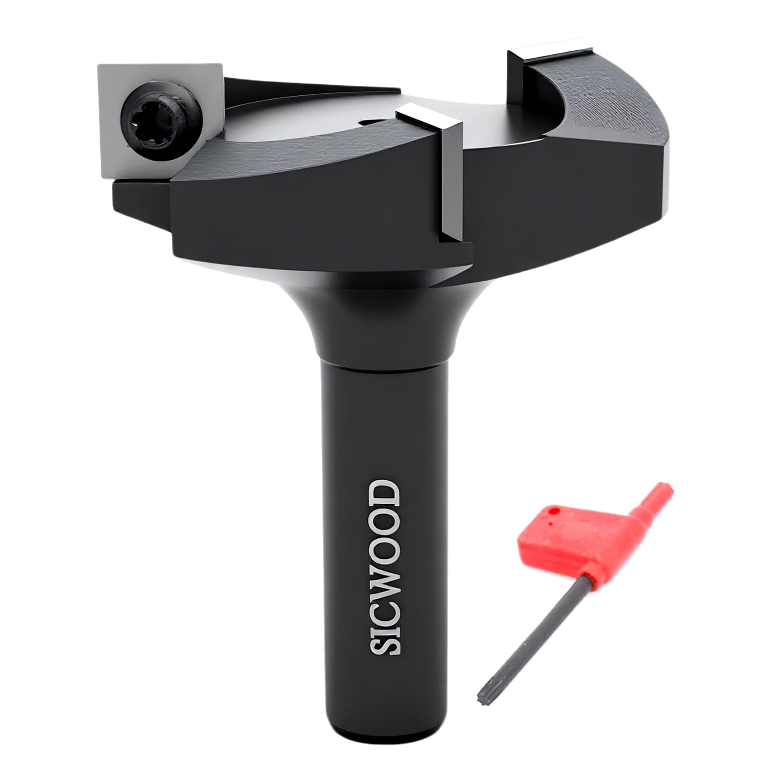 Slab Flattening Router Bits 1/2 Shank, 2-3/8”Cut Dia, 12*12*1.5mm Insert, CNC Spoilboard Surfacing Router Bits, Planing Router Bits, for Flycutter/ Slab Leveler/ Rabbeting