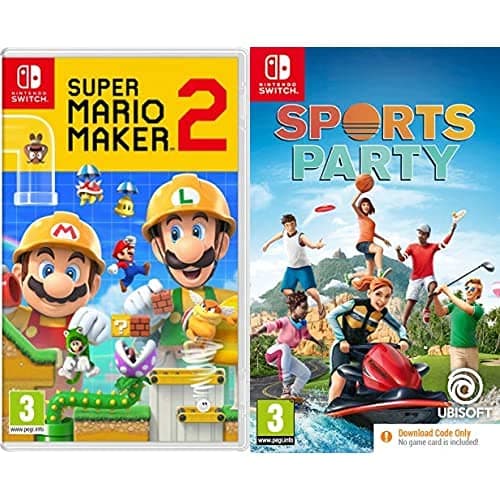 Super Mario Maker 2 (Nintendo Switch) & Sports Party (Code in Box) (Nintendo Switch)