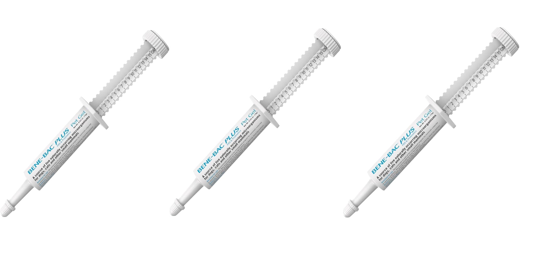 (3 Pack) Bene-Bac Plus Probiotic Pet Gel 15g Each X 3 Syringes