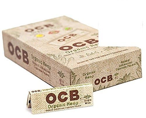 OCB Organic Single Wide Cigarette Rolling Papers Pack (50 Leaves Per Pack) + Limited Edition Beamer Smoke Sticker. Used with Legal Smoking Herbs, Rolling Tobacco, Herbal Mixes, and Non Tobacco Items
