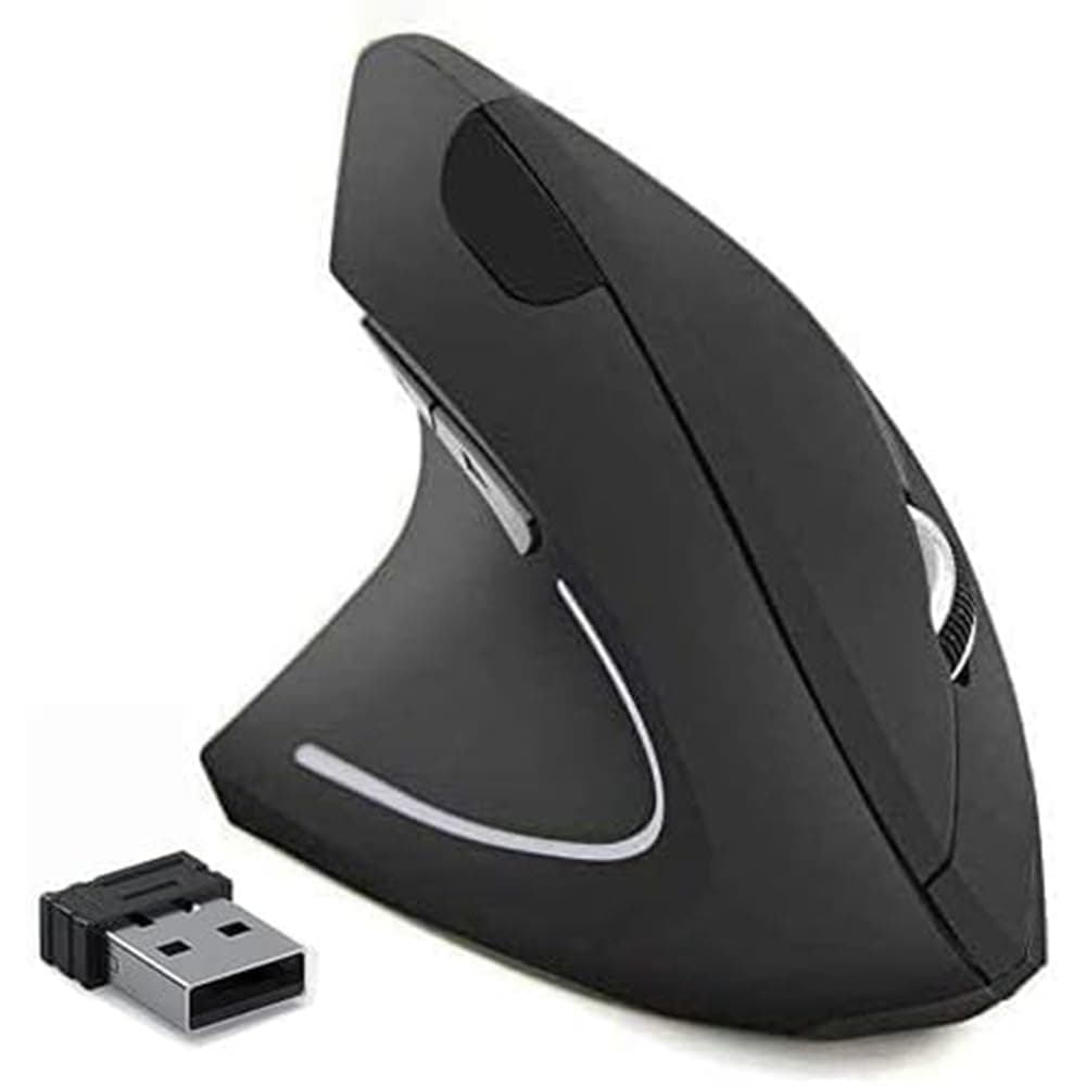 BeWishes Ergonomic Left-Handed Wireless Vertical Mouse, 2.4G, 3 Adjustable DPI (800/1200/1600), Specially for Left Handers