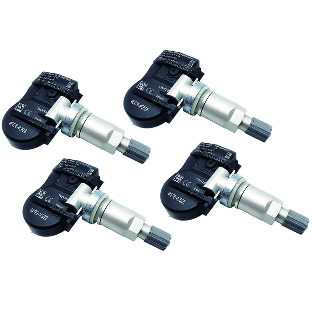 Cheriezing Programmed Tire Pressure Monitoring System (TPMS) Sensor 433MHz Compatible with 2017-2020 QX50 Altima Leaf Qashqai Rogue Sport Replace# 40770-4CB1B, 407004CB0A, 407704CB1B Set of 4