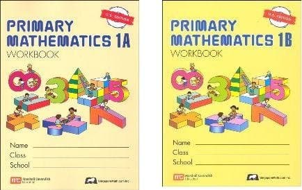 Singapore Primary Math grade 1 WORKBOOK SET--1A and 1B