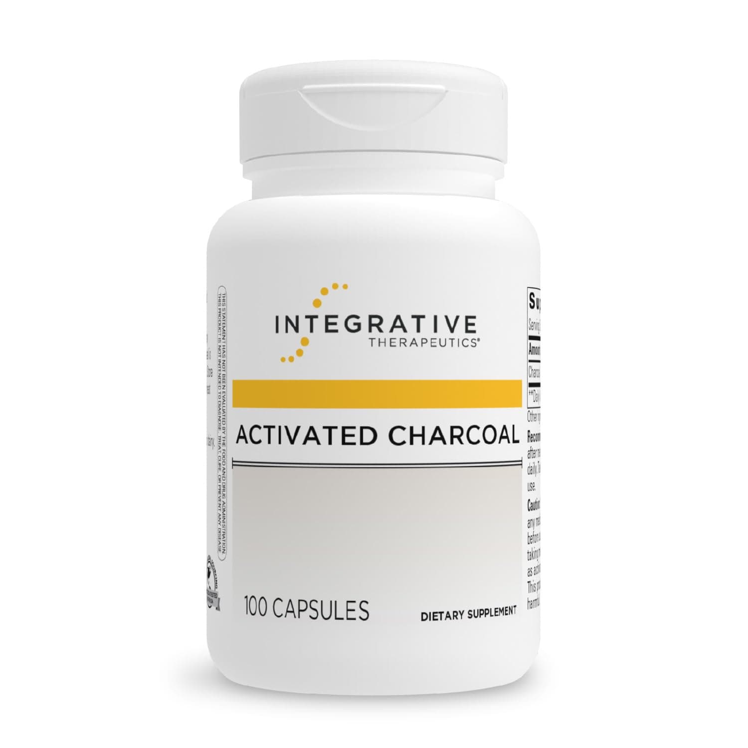 Integrative Therapeutics Activated Charcoal Caplets, 100 Count