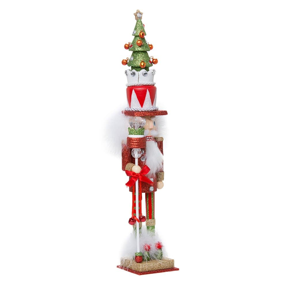 Kurt Adler HA0220 Hollywood Tree Hat Nutcracker, 15-Inch, Red And Green