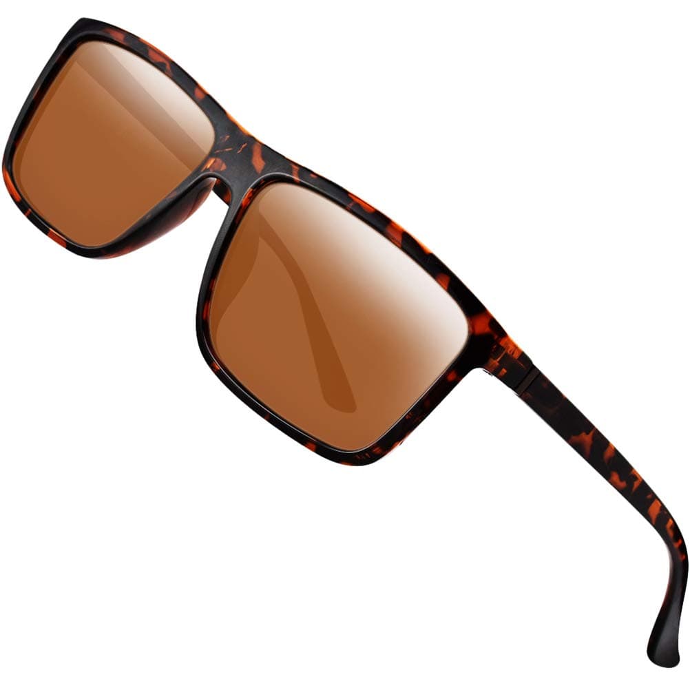 Polarized Sunglasses for Men Driving Mens Sunglasses Rectangular Vintage Sun Glasses for Men/Women