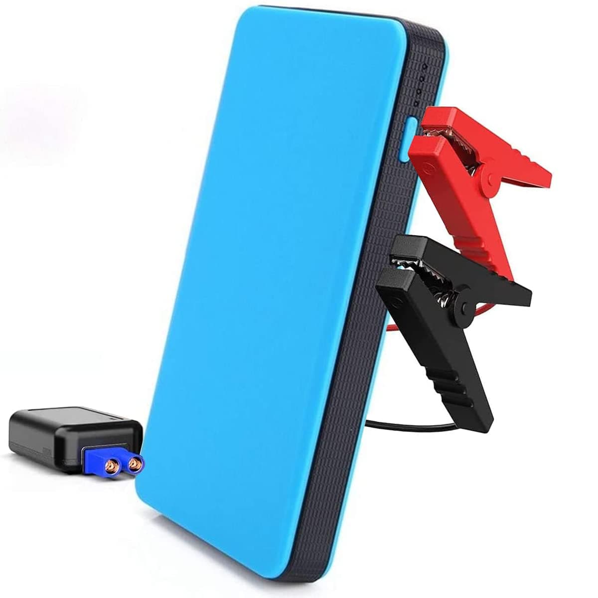 Car Jump Starter Power Pack, 400A Peak 20000mAh 12V Portable Car Battery Booster, Slim Jump Starter Power Pack with Smart Clamps for 5.0L Gas or 3.0L Diesel Engines (Blue)