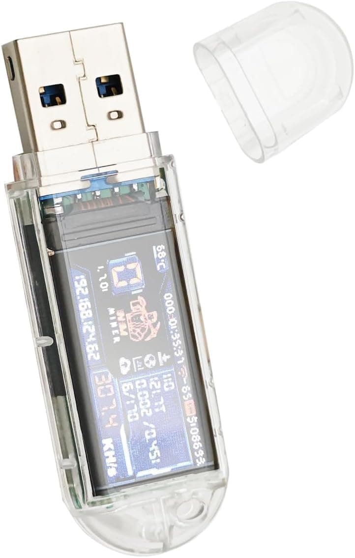 New Upgraded Version NerdMiner V2 300KH Nerdminer Dongle USB 3W Bitcoin Solo Lottery Miner Win BTC Miner with Low Power Consumption WiFi Connection USB-A Power by OEMGMINER