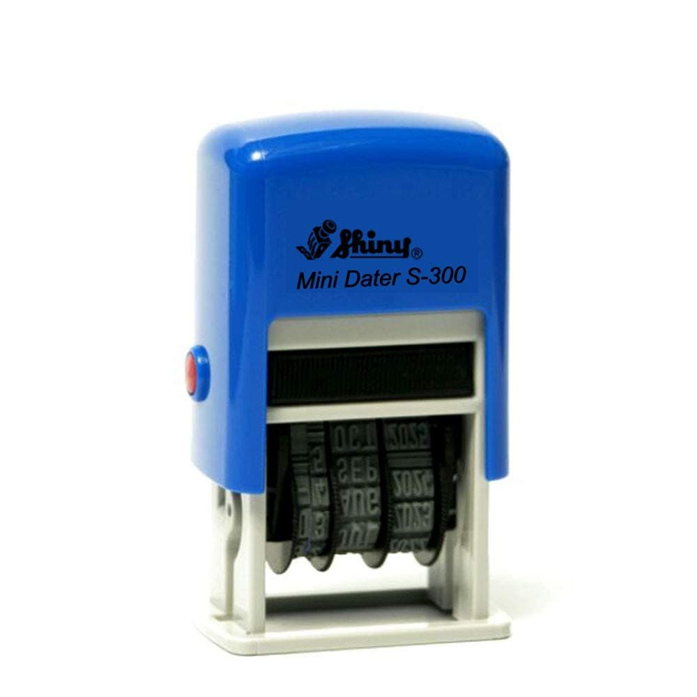 Shiny S-300 Self Ink Mini Dater Stamp Black