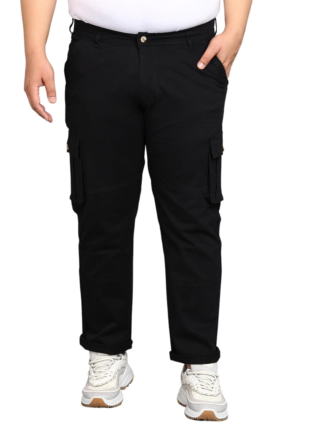 Urbano PlusMen's Regular Fit Mid Rise Cargo Pant