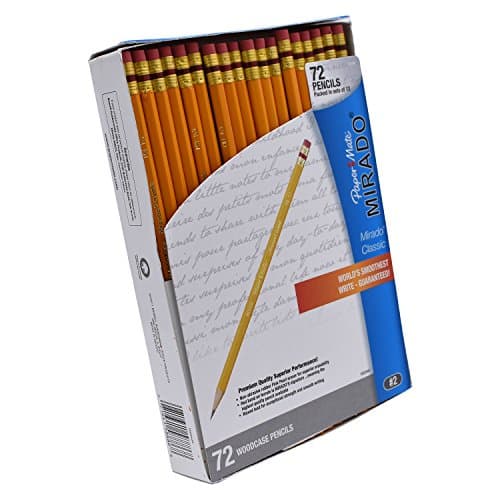 Paper Mate Mirado Classic Woodcase Pencils, #2, Unsharpened, Pack of 72, School Supplies, Quality Wooden Pencils, Premium Rubber Eraser, Good for Office, And Work Use.