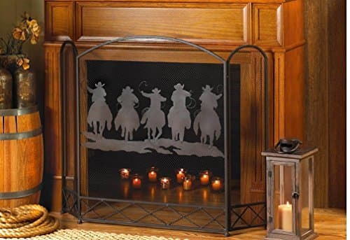 VERDUGO GIFT CO Cowboy Round-Up Fireplace Screen