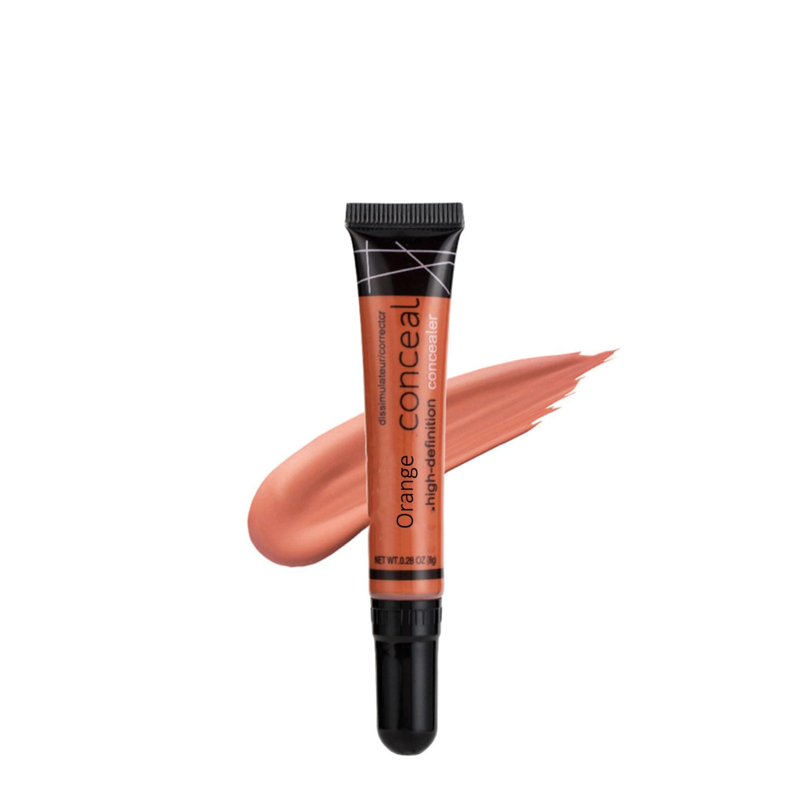 Orange Full Coverage Concealer Dark Circles and Blemish Concealer - Hydrating & Long-Lasting Color Corrector For Dullness Redness & Eye Bags (Orange)