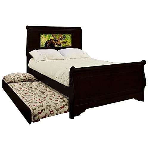 LightHeaded Beds Edgewood Bed with Trundle Combo, Full, Black
