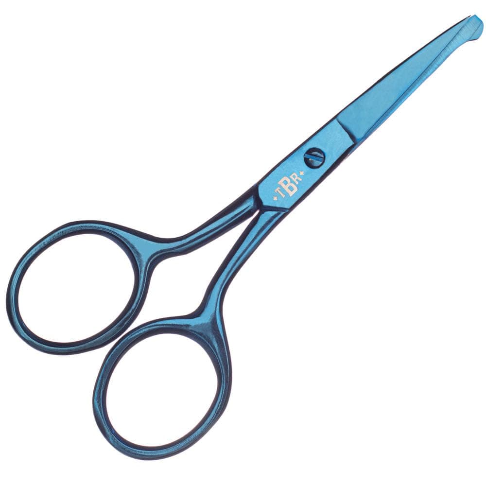 The Bluebeards Revenge Beard & Mo' Scissors in Metallic Blue