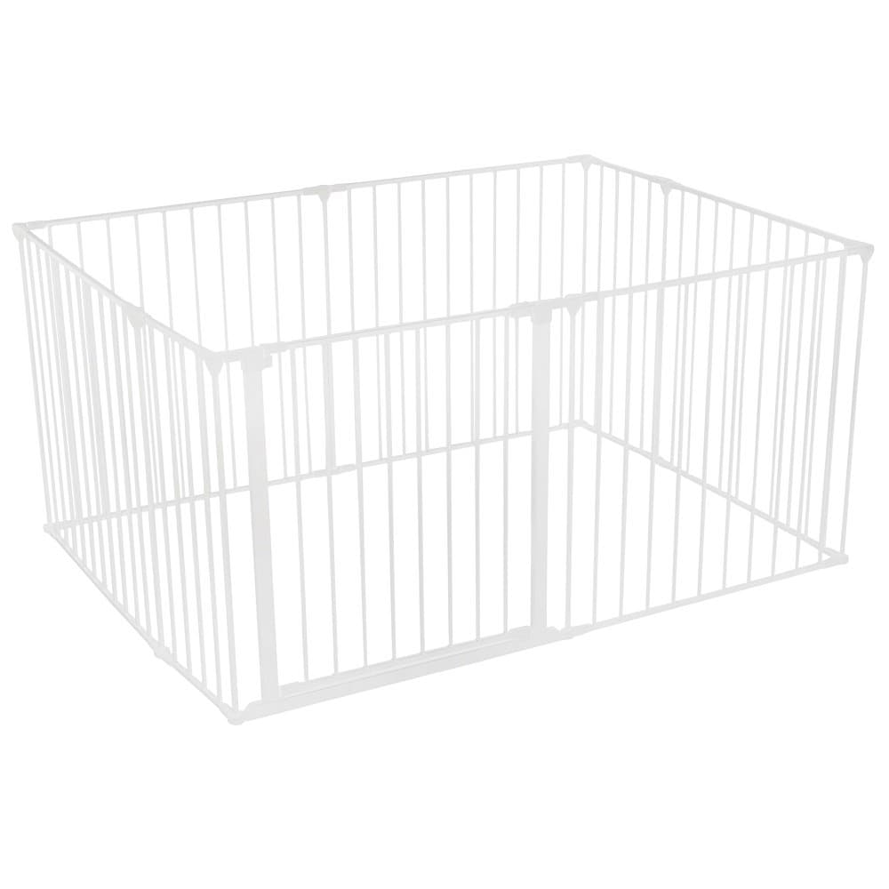 Safetots Premium Multi Panel Play Den, 105cm x 144cm, White, 70cm High, Baby Playpen, Play Den for Toddlers, Large Playpen, Easy Installation