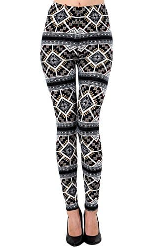 VIV Collection Printed Brushed Leggings Regular and Plus