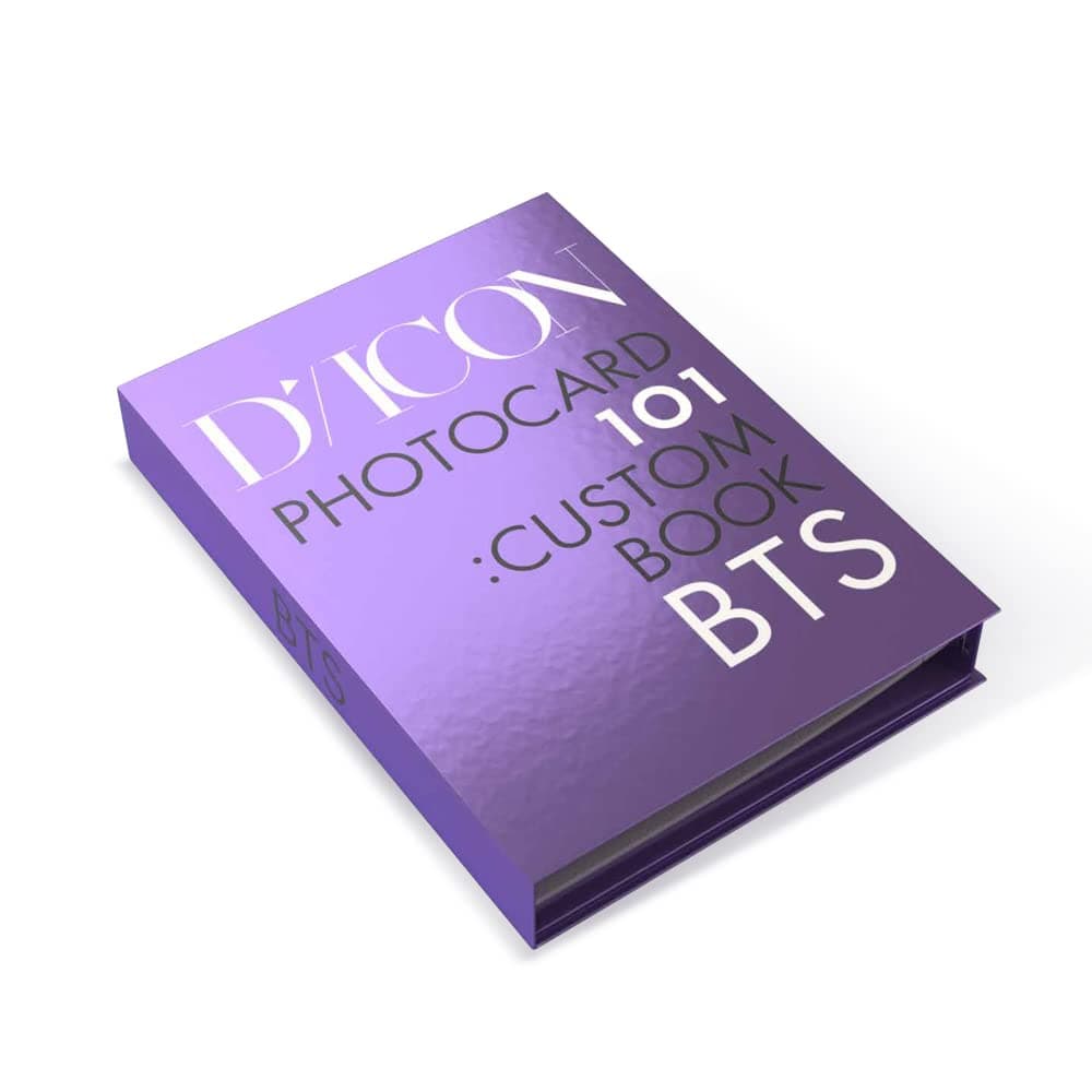 DICON BTS PHOTOCARD 101:CUSTOM BOOK / BEHIND BTS since 2018(2018-2021 in USA) (Photo Card Binder+Photo Card+Photo Card Holder Key Ring)