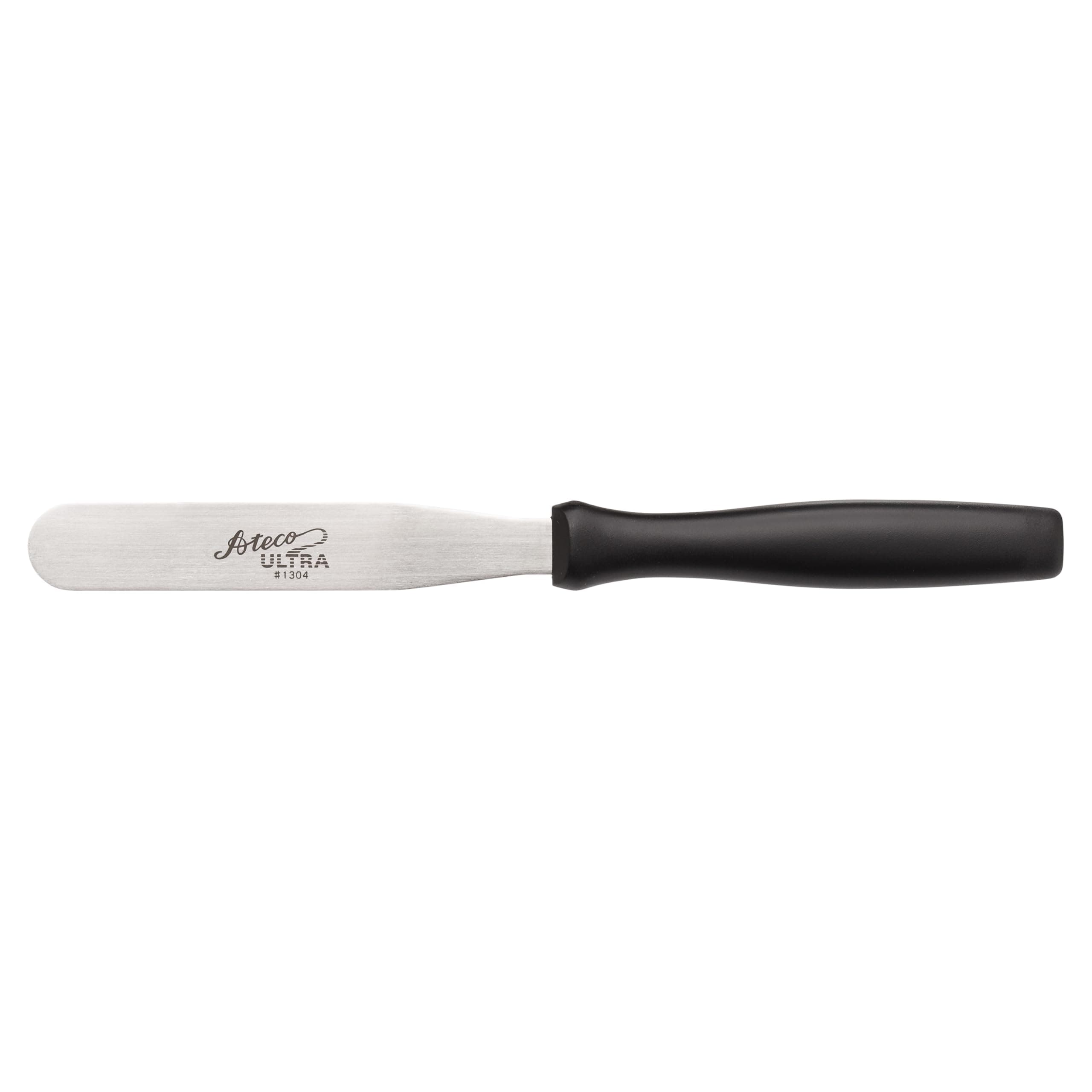 Ateco 1304 Ultra Straight Spatula with 4.5 by .75-Inch Stainless Steel Blade, Plastic Handle, Dishwasher Safe