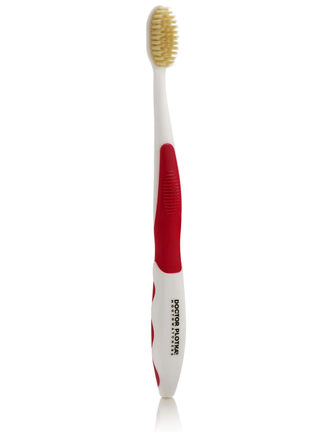 Dr Plotkas Extra Soft Flossing Toothbrush Manual Soft Toothbrush for Adults | Ultra Clean Toothbrush | Good for Sensitive Teeth and Gums | 1 Red Toothbrush