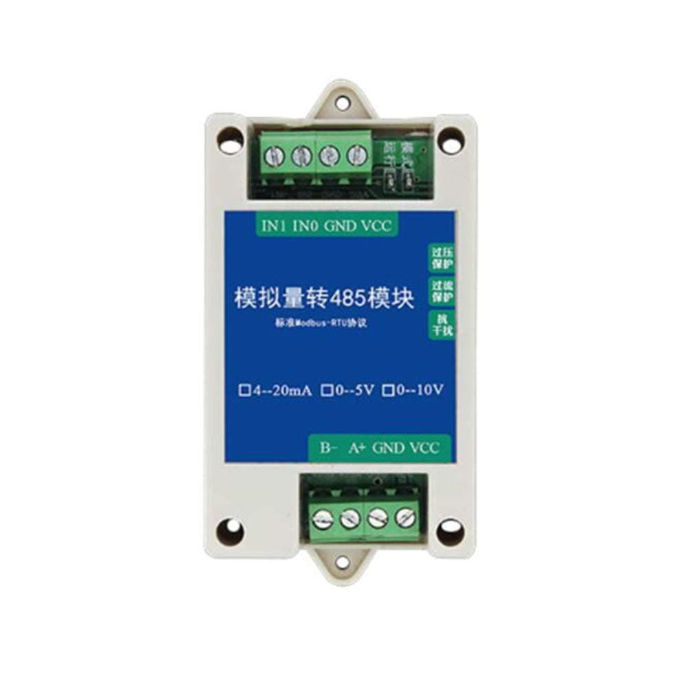Taidacent 10/12 Bit AD Multi Channel 4-20Ma 0-5V 0-10V PLC Analog I/O Input to RS485 Modbus RTU TCP Converter Module (0-10V)